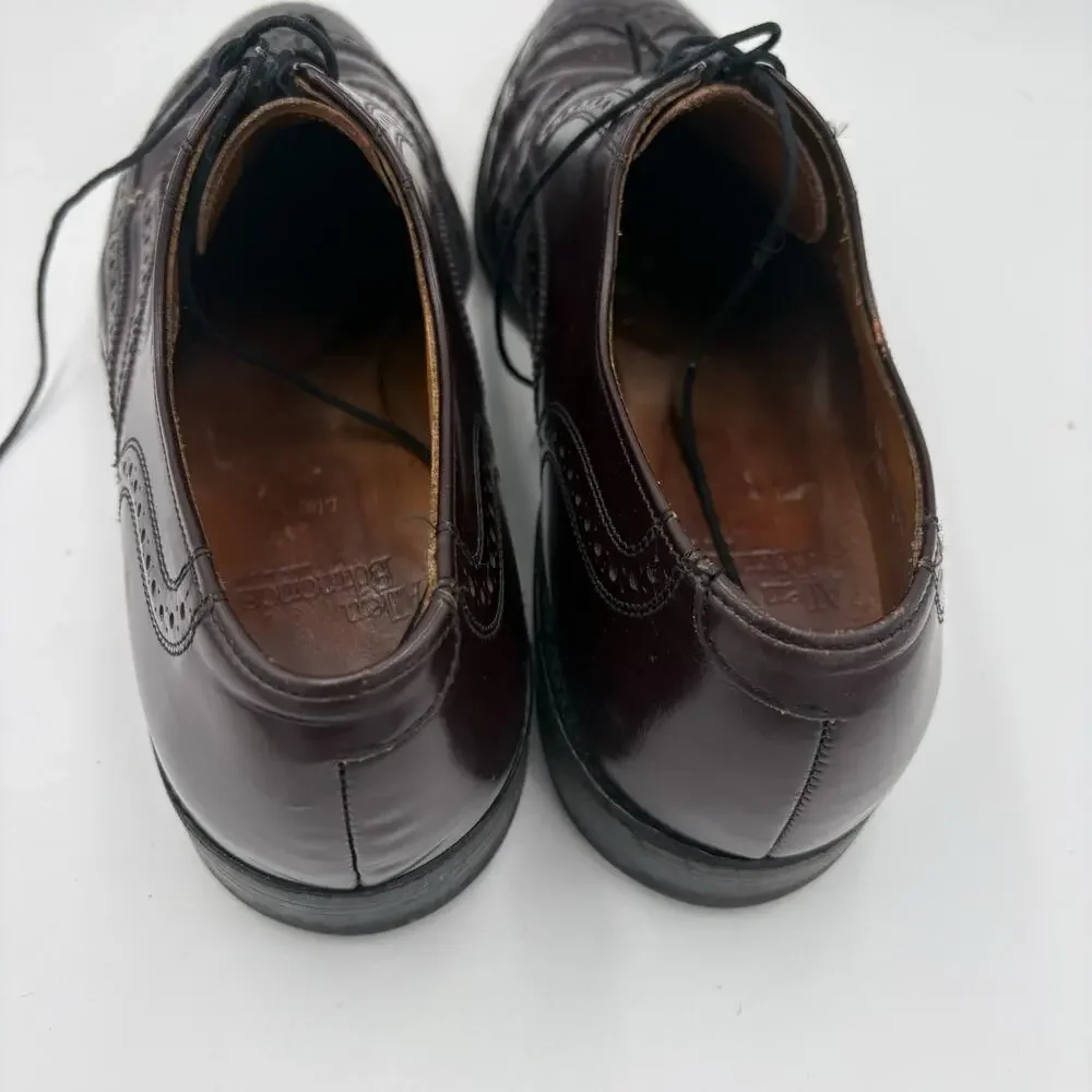 Allen Edmonds McAllister Men’s Size 10 D Wingtip Oxford Dark Chili Leather Shoes